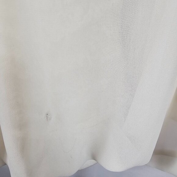 Blouse Top US 4 Ivory Lace Sheer Elegant Overlay Pearl Neck Trim Joseph Ribkoff - Picture 2 of 16